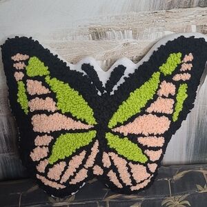 New with tags! Vibrant Colorful Butterfly Shaped Decorative Accent Pillow